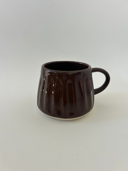 Ribbed mug | Chocolate