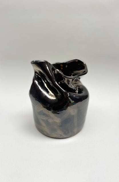 Wave Vase | Gold crackle | Large