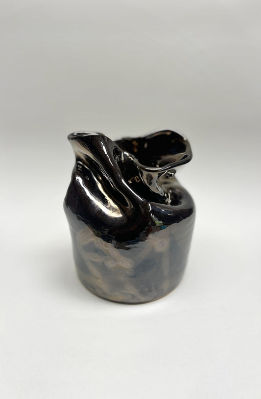 Wave Vase | Gold crackle | Large